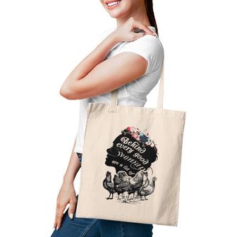 Behind Every Good Woman Are A Lot Of Chicken Farmer Farming Tote Bag | Mazezy
