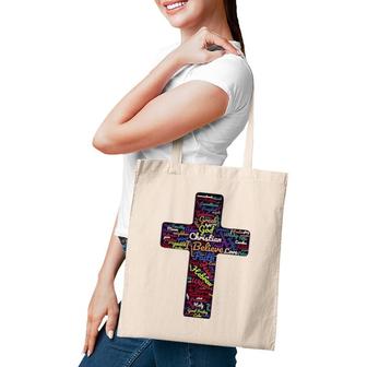 Biblical Christian Cross God Faith Gift Tote Bag | Mazezy