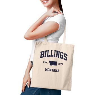 Billings Montana Mt Usa Vintage State Athletic Style Gift Tote Bag | Mazezy