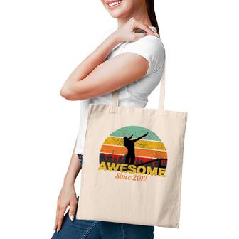 Birthday Dabbing Dancer Awesome Since 2012 Gift Tote Bag | Mazezy