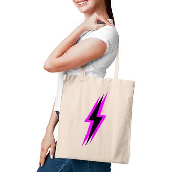 Black And Purple Lightning Bolt Tote Bag | Mazezy