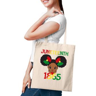 Black Girl Juneteenth 1865 Kids Toddlers Celebration Tote Bag | Mazezy