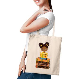 Black History Month Girl Reading Book African Pride Melanin Tote Bag | Mazezy