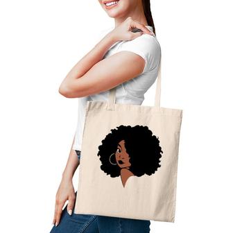 Black Woman Afro Brown Skin Classic Tote Bag | Mazezy