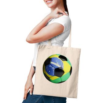 Brazil Flag Football Soccer Ball Tote Bag | Mazezy