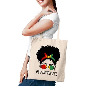 Bus Driver African Women Messy Bun Black History Month Tote Bag | Mazezy UK