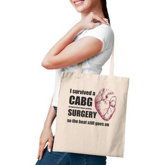 Cabg Coronary Artery Bypass Grafting Survivor Tee Tote Bag | Mazezy