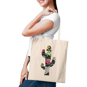 Cactus Tropical Flowers Floral Hawaiian Gardening Succulent Tote Bag | Mazezy CA