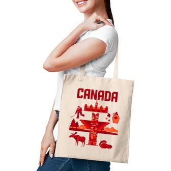 Canadian Gifts Moose Ice Hockey Player Canada Tote Bag | Mazezy