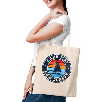 Cape May New Jersey Nj Vintage Sailboat Retro 70'S Tote Bag | Mazezy