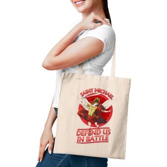 Catholic Defend Us In Battle Saint Michael Tote Bag | Mazezy