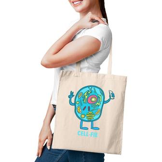 Cell Fie Funny Cell Selfie Science Biology Teacher Tote Bag | Mazezy