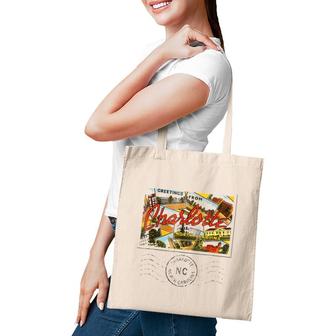 Charlotte Postcard North Carolina Nc Travel Tote Bag | Mazezy
