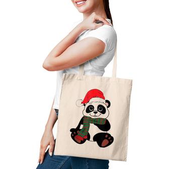 Christmas Panda Winter Vacation Animal Lovers Gift Tote Bag | Mazezy