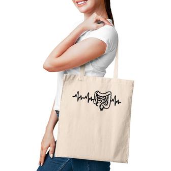 Colon Gi Intestines Heartbeat Gastroenterology Gastro Nurse Tote Bag | Mazezy