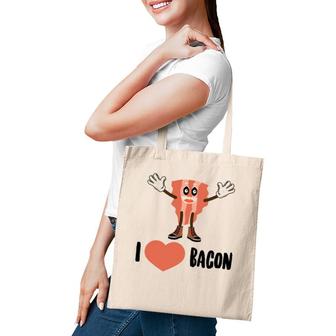 Cool I Love Bacon Gift Funny Smoked Pork Eater Foodie Fan Tote Bag | Mazezy