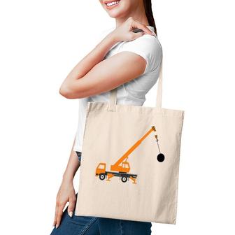 Crane With Wrecking Ball Building Job Site Vehicle Tote Bag | Mazezy