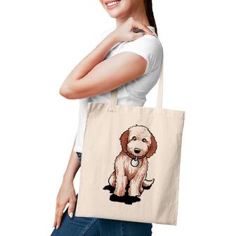 Cute Goldendoodle Puppy Gift Golden Doodle Pullover Tote Bag | Mazezy CA