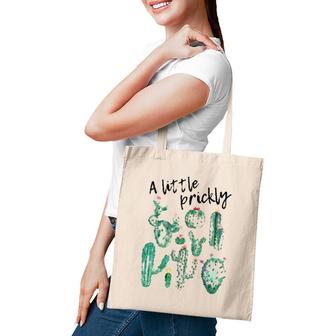 Cute Ladies Cactus Succulent Little Prickly Tee Youth Womens Tote Bag | Mazezy