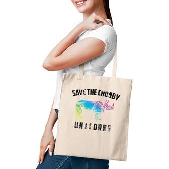 Cute Save The Chubby Unicorns Rhino Motivational Tote Bag | Mazezy