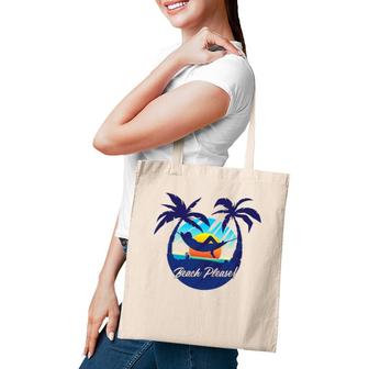 Cute Tropical Beach Please Sunset And Palm Trees - Beach Tote Bag | Mazezy