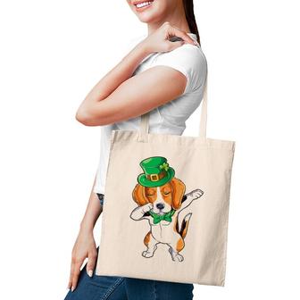 Dabbing Beagle St Patrick's Day Boys Leprechaun Dog Lover Tote Bag | Mazezy