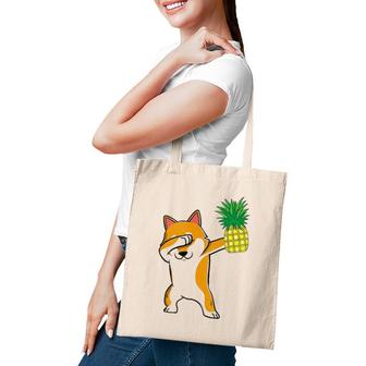 Dabbing Corgi Puppy Dog Pineapple Aloha Beach Hawaiian Gift Tank Top Tote Bag | Mazezy