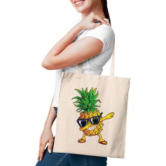 Dabbing Pineapple Sunglasses Aloha Beaches Hawaii Hawaiian Premium Tote Bag | Mazezy