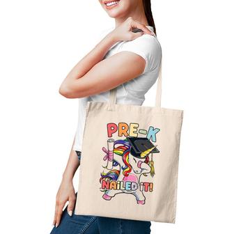Dabbing Unicorn Pre-K Graduation Class 2021 Nailed It Dab Tote Bag | Mazezy