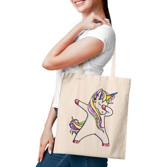 Dabbing Unicorn Unicorns Rainbow Squad Party Gift Tote Bag | Mazezy