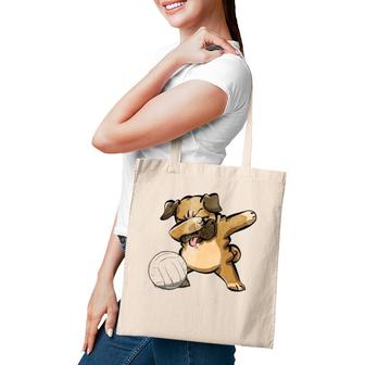 Dabbing Volleyball Dabbing Pug Pug Lovers Gift Kids Tote Bag | Mazezy