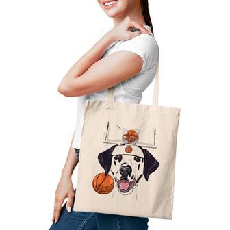 Dalmatian Basketball Dog Lovers Basketball Player Tote Bag | Mazezy