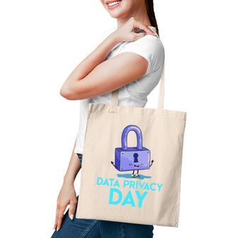 Data Protection Day Happy Padlock Data Privacy Tote Bag | Mazezy