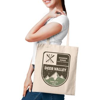 Deer Valley Wasatch Range Park City Utah Vintage Tote Bag | Mazezy