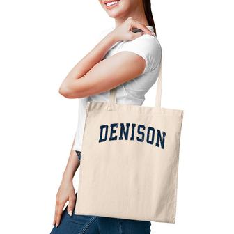 Denison Texas Tx Vintage Sports Design Navy Design Tote Bag | Mazezy