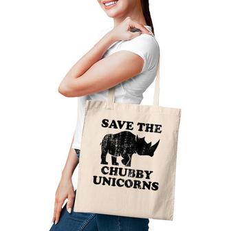 Distressed Save The Chubby Unicorns Vintage Style Tote Bag | Mazezy