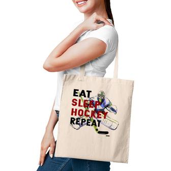 Eat Sleep Hockey Ice Hockey Gift Tote Bag | Mazezy