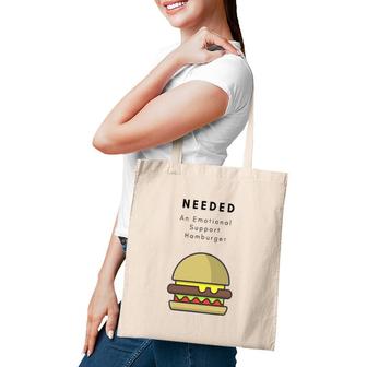 Emotional Support Hamburger Lover Gift Tote Bag | Mazezy