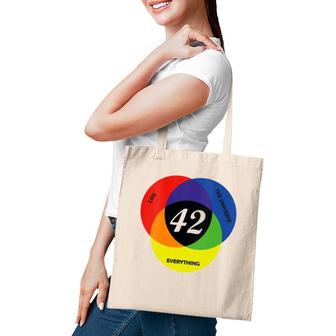 Everything The Universe Life 42 Is The Answer V-Neck Tote Bag | Mazezy