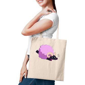 Falling Sheep Purple Sheep Tote Bag | Mazezy