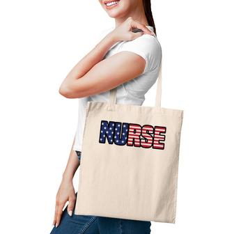 Family 365 Nurse Distress American Flag - Unisex Tote Bag | Mazezy