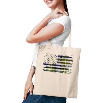 Ferguson Surname American Flag Scottish Clan Tartan Tote Bag | Mazezy