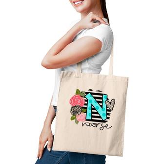 Floral Art Nurse Gift Appreciation Tote Bag | Mazezy