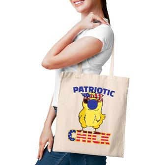 Fourth Of July 4Th Cute Patriotic Chick American Flag Gift Tote Bag | Mazezy