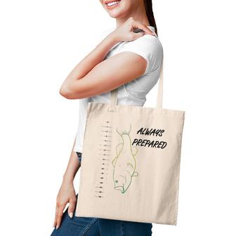 Funny Always Prepared Bass Fishing With Ruler Tote Bag | Mazezy