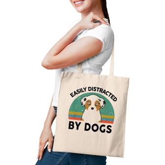 Funny Australian Shepherd Easily Distracted By Dogs Aussie Tote Bag | Mazezy