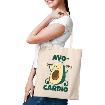 Funny Avo Cardio Veggie Fitness Tote Bag | Mazezy