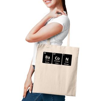 Funny Bacon Periodic Table Gift Cool Bacon Element Chemistry Tote Bag | Mazezy UK