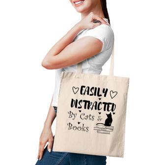 Funny Cat Reading Book Kitty Tote Bag | Mazezy