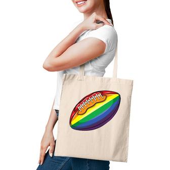 Funny Football Lgbt Gift For Team Sports Player Men Women Tote Bag | Mazezy